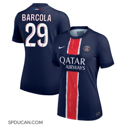 Zenski Nogometni Dres Paris Saint-Germain Bradley Barcola #29 Domaci 2024-25 Kratak Rukav